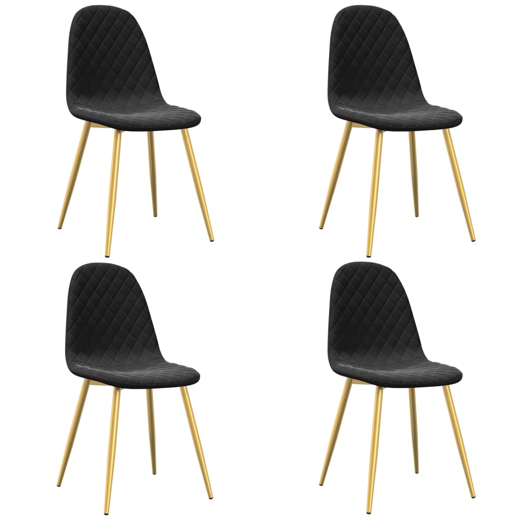 spisebordsstole 4 stk. velour sort