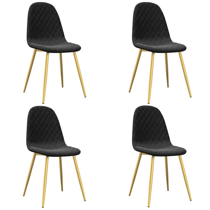 spisebordsstole 4 stk. velour sort