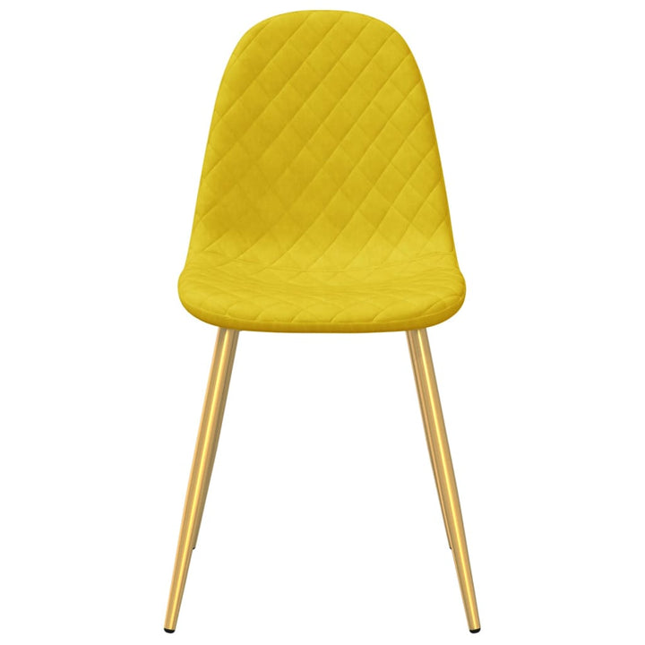 spisebordsstole 4 stk. velour sennepsgul