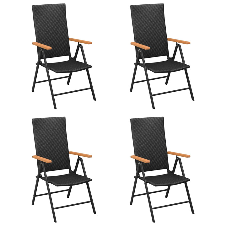 havestole 4 stk. polyrattan sort