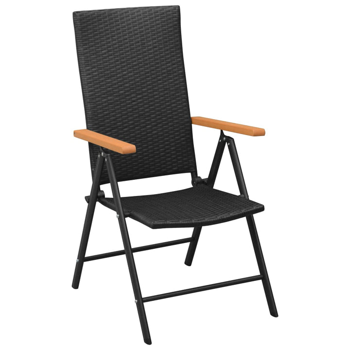 havestole 4 stk. polyrattan sort