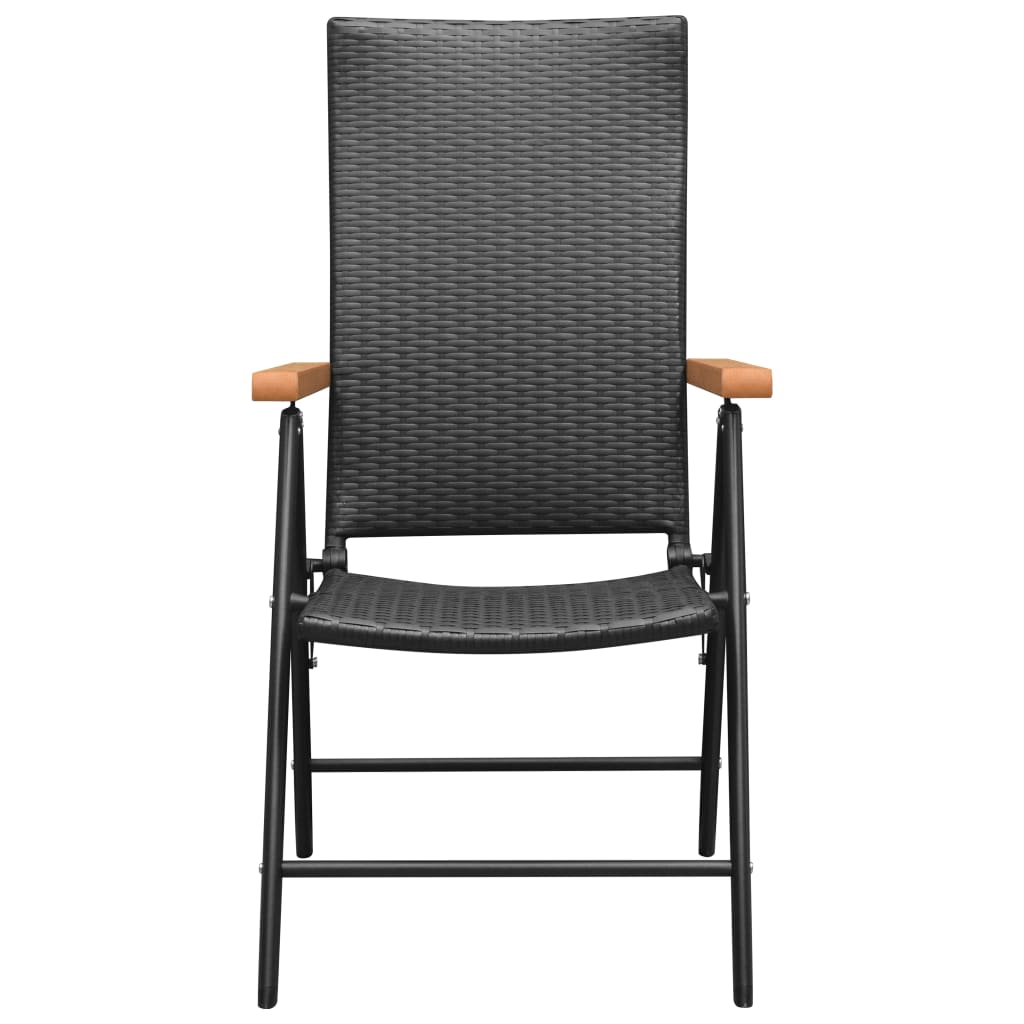 havestole 4 stk. polyrattan sort