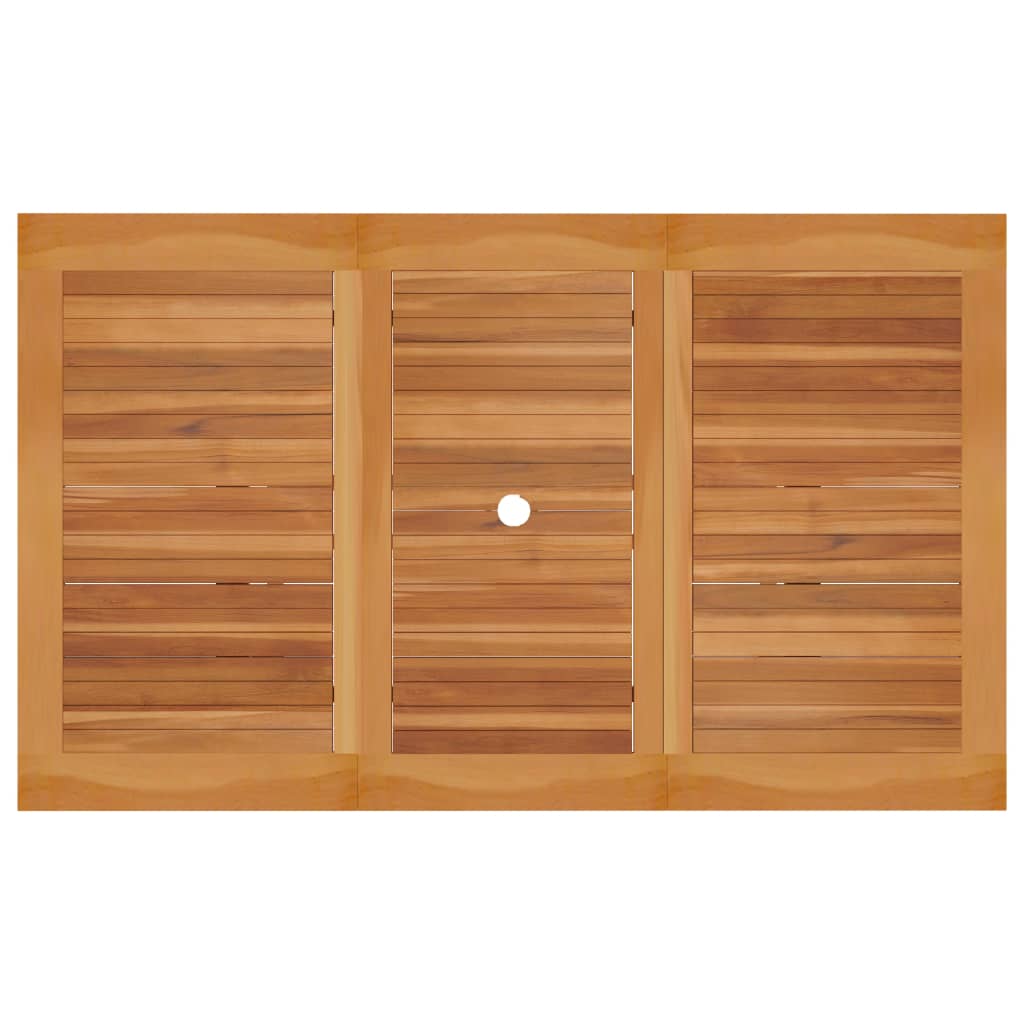 havebord 150x90x75 cm massivt teaktræ