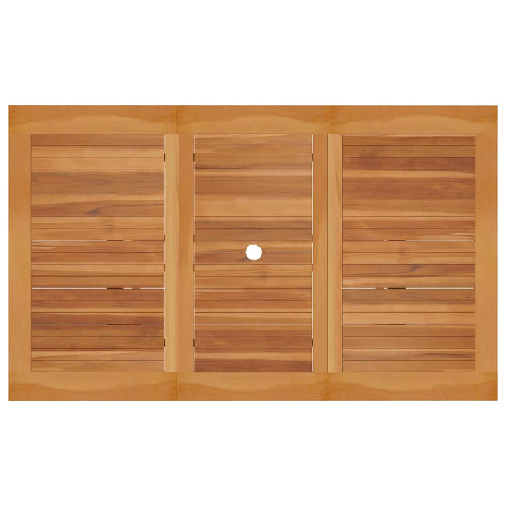 havebord 150x90x75 cm massivt teaktræ