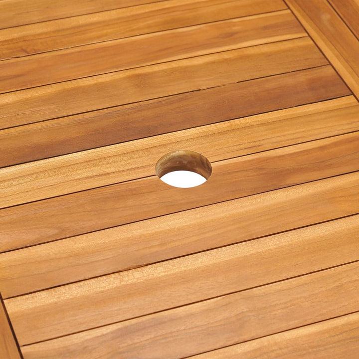 havebord 150x90x75 cm massivt teaktræ