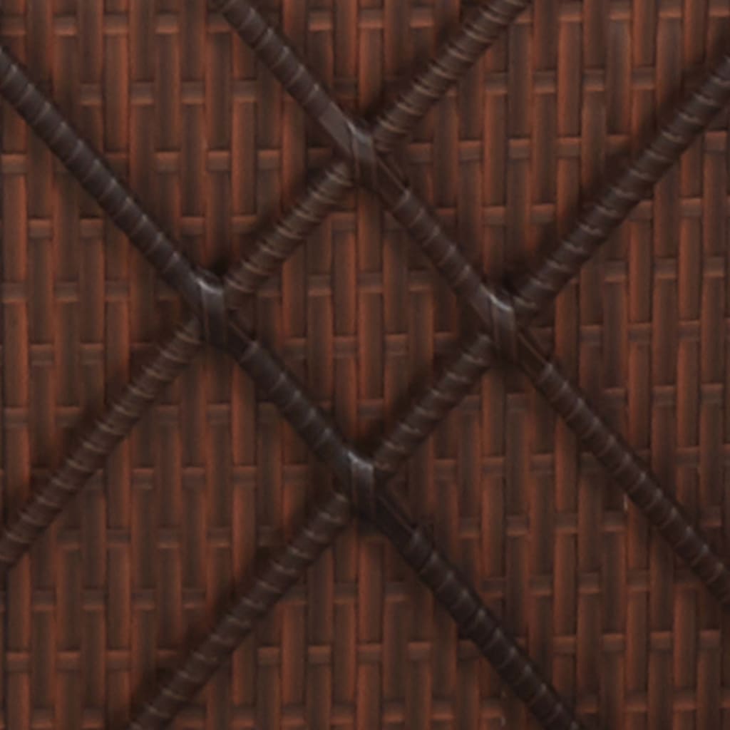 liggestole 3 dele med tebord polyrattan brun