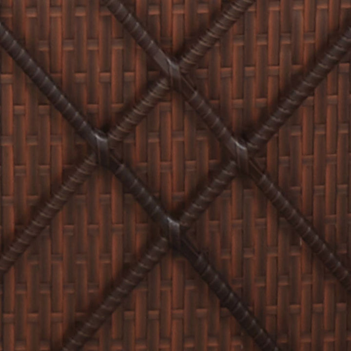 liggestole 3 dele med tebord polyrattan brun