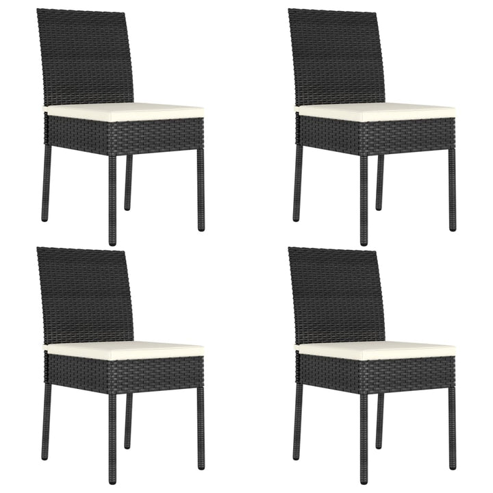 havestole 4 stk. polyrattan sort