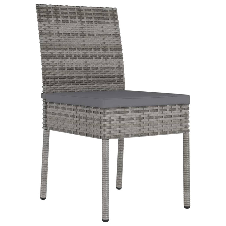 havestole 4 stk. polyrattan grå