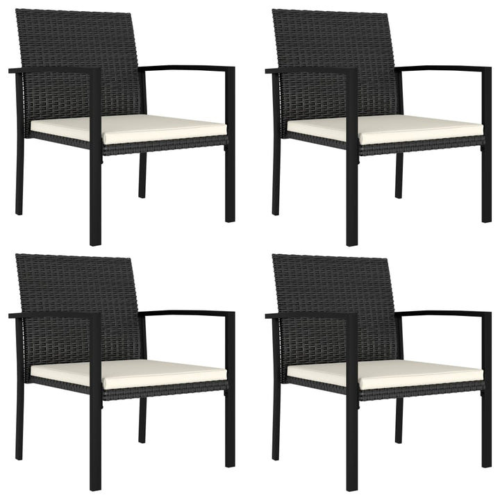 havestole 4 stk. polyrattan sort