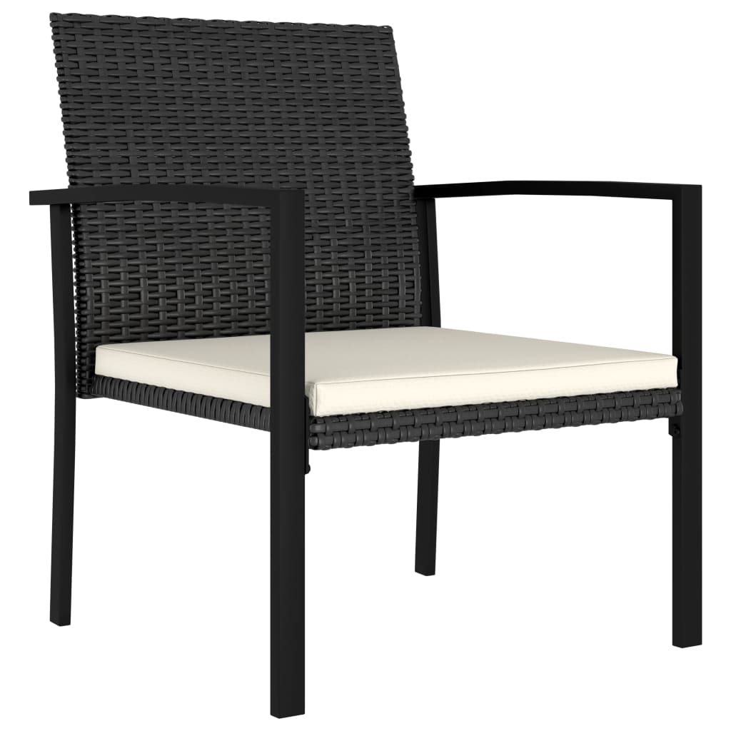 havestole 4 stk. polyrattan sort