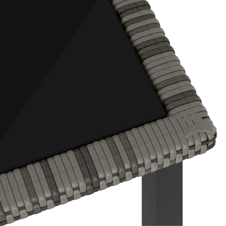 havebord 180x70x73 cm polyrattan grå