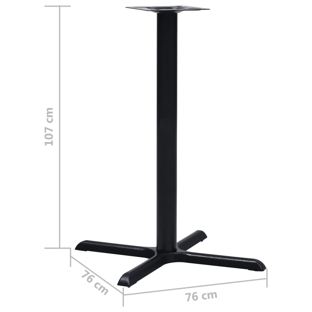 bordben til bistrobord 76x76x107 cm støbejern sort