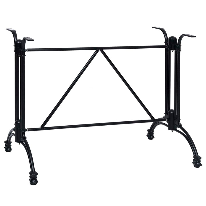 bordben til bistrobord 93x60x72 cm støbt aluminium sort
