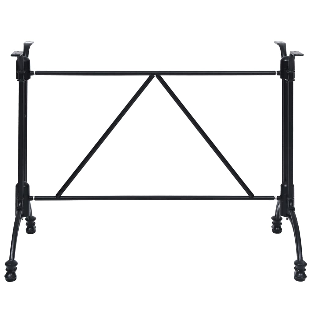 bordben til bistrobord 93x60x72 cm støbt aluminium sort