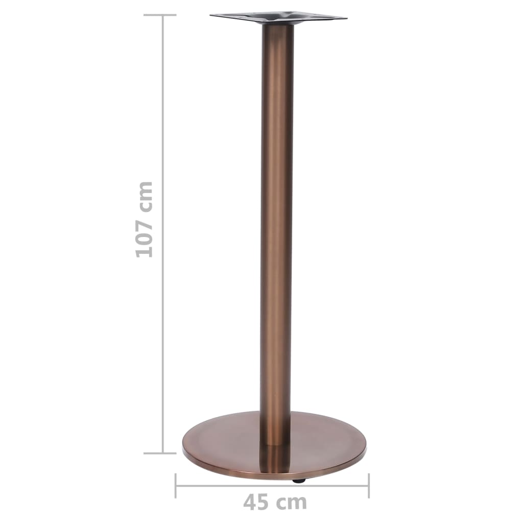 bordben til bistrobord Ø45x107 cm rustfrit stål guldfarvet