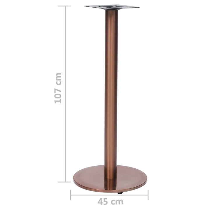 bordben til bistrobord Ø45x107 cm rustfrit stål guldfarvet