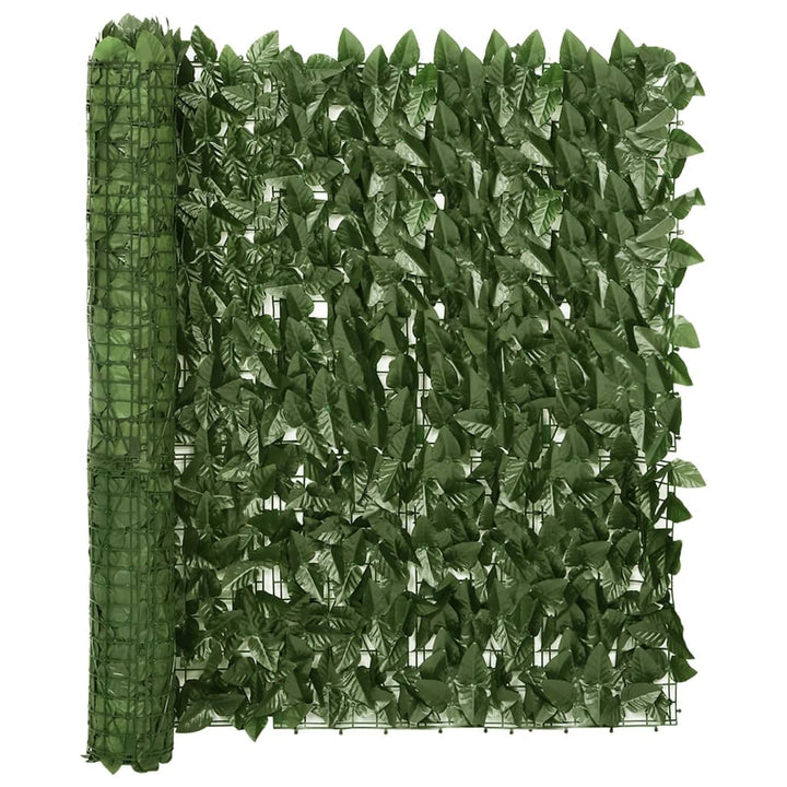 altanafskærmning 600x100 cm mørkegrønne blade