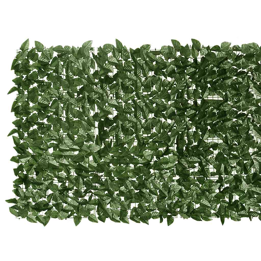altanafskærmning 600x100 cm mørkegrønne blade