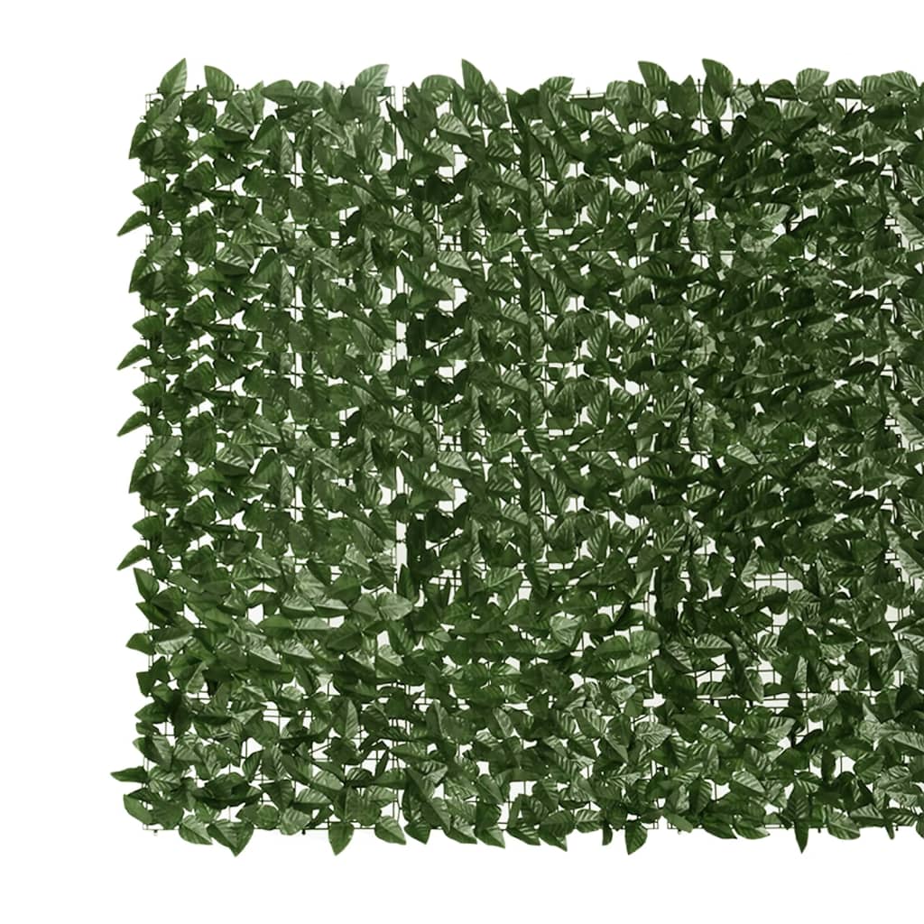 altanafskærmning 500x150 cm mørkegrønne blade