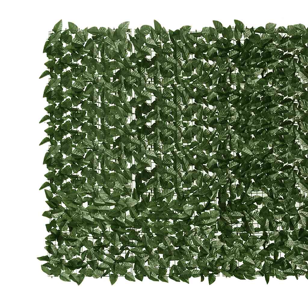 altanafskærmning 600x150 cm mørkegrønne blade