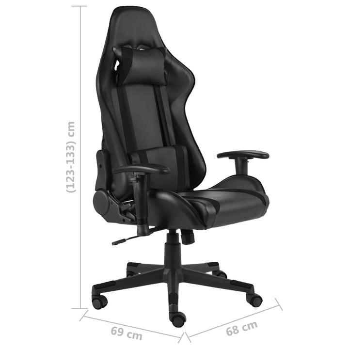 drejelig gamingstol PVC sort