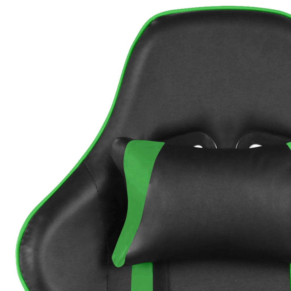 drejelig gamingstol PVC grøn
