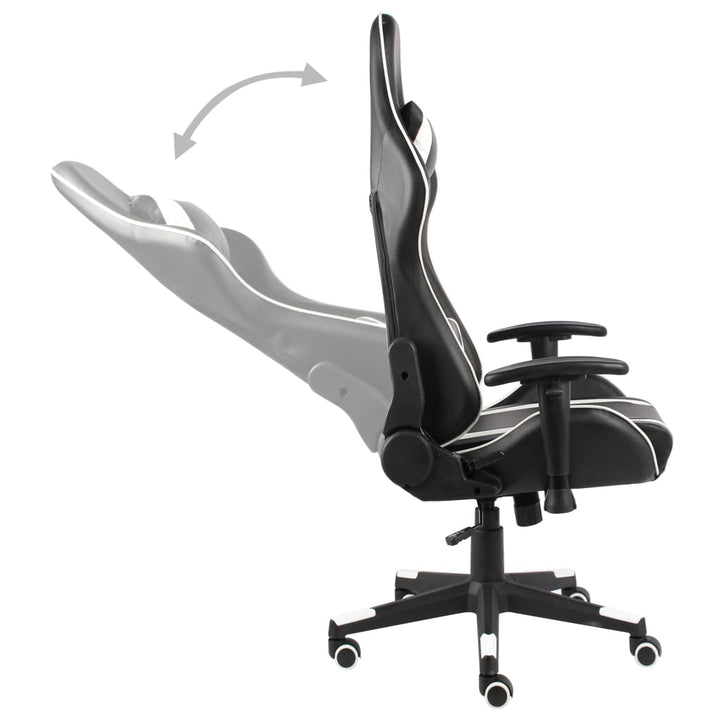 drejelig gamingstol PVC hvid