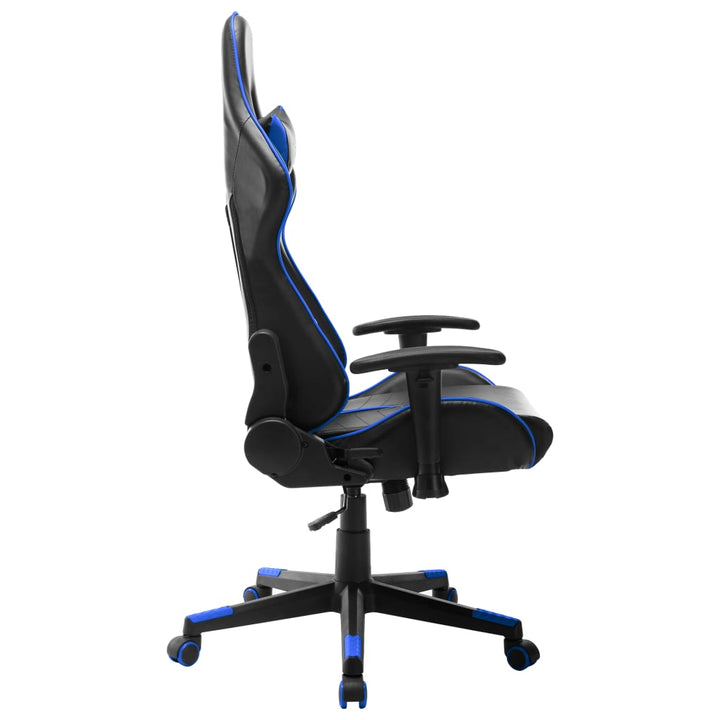 gamingstol kunstlæder sort og blå