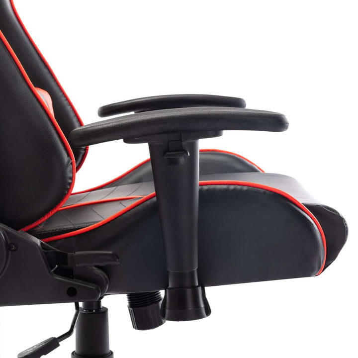 gamingstol kunstlæder sort og rød