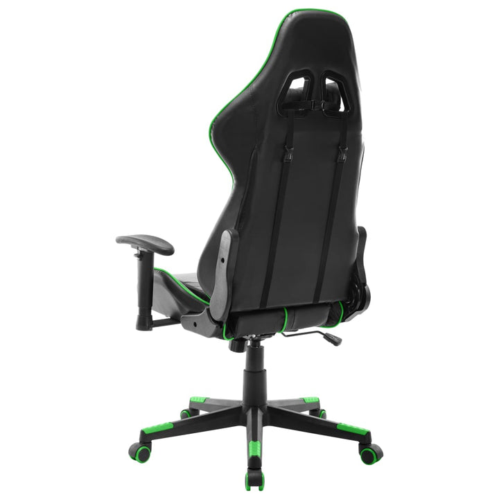 gamingstol kunstlæder sort og grøn