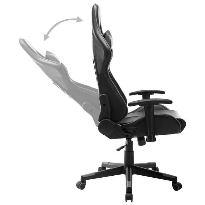 gamingstol kunstlæder sort og grå
