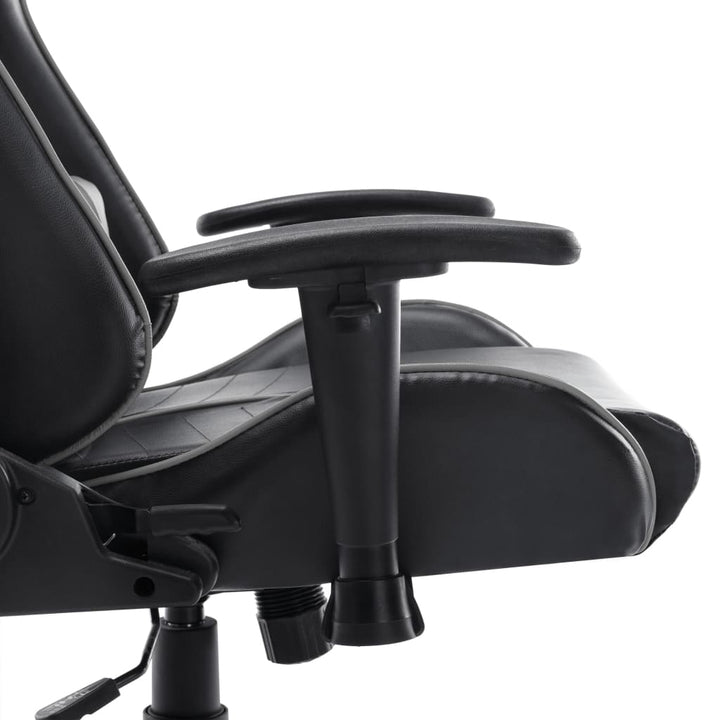 gamingstol kunstlæder sort og grå