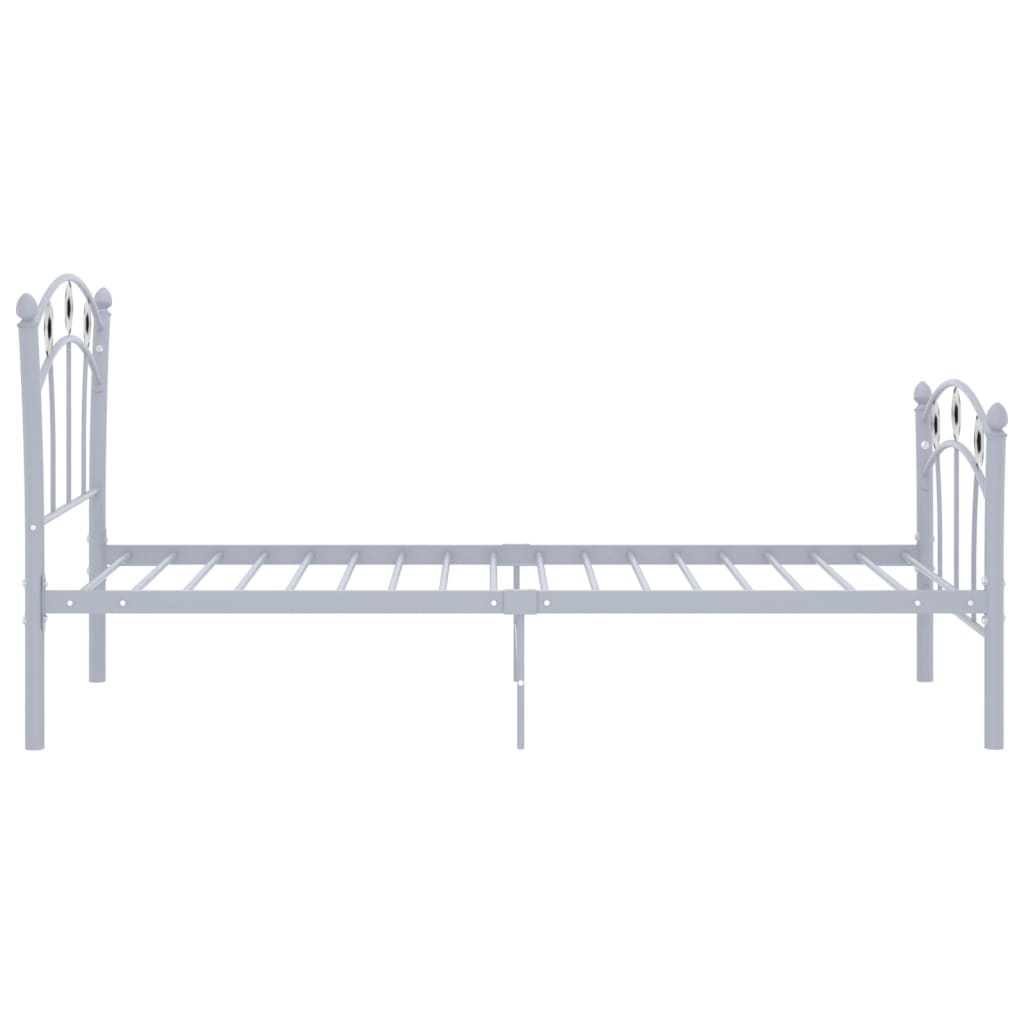 sengestel 90x200 fodbolddesign metal grå