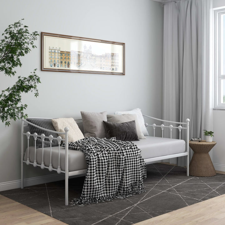sengestel til sovesofa 90x200 cm metal hvid