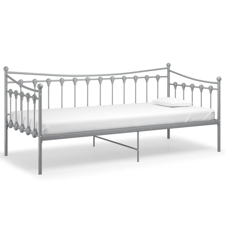 sengestel til udtræksseng 90x200 cm metal grå