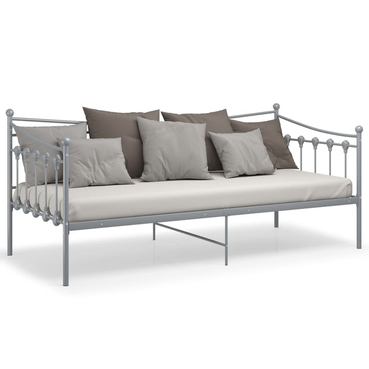 sengestel til udtræksseng 90x200 cm metal grå