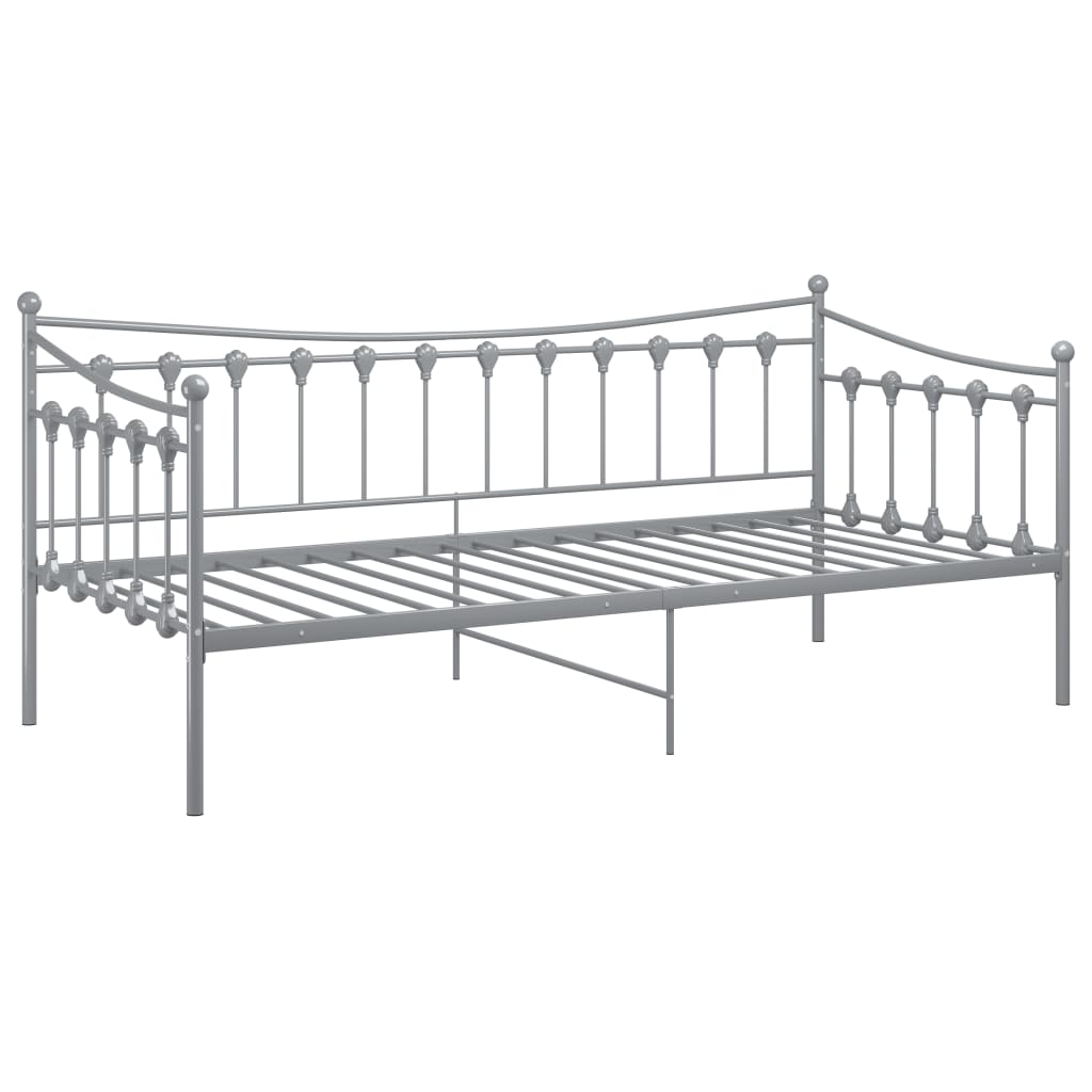 sengestel til udtræksseng 90x200 cm metal grå