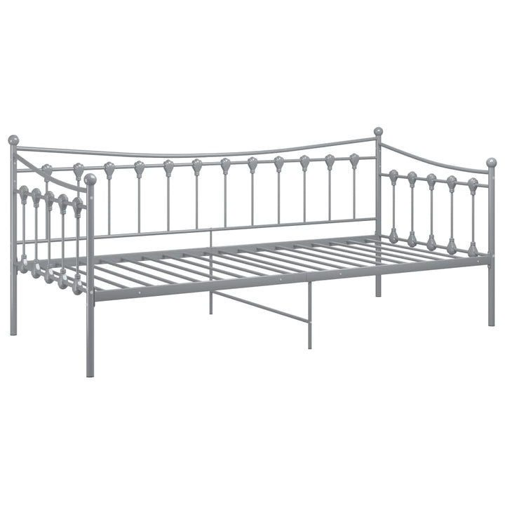 sengestel til udtræksseng 90x200 cm metal grå
