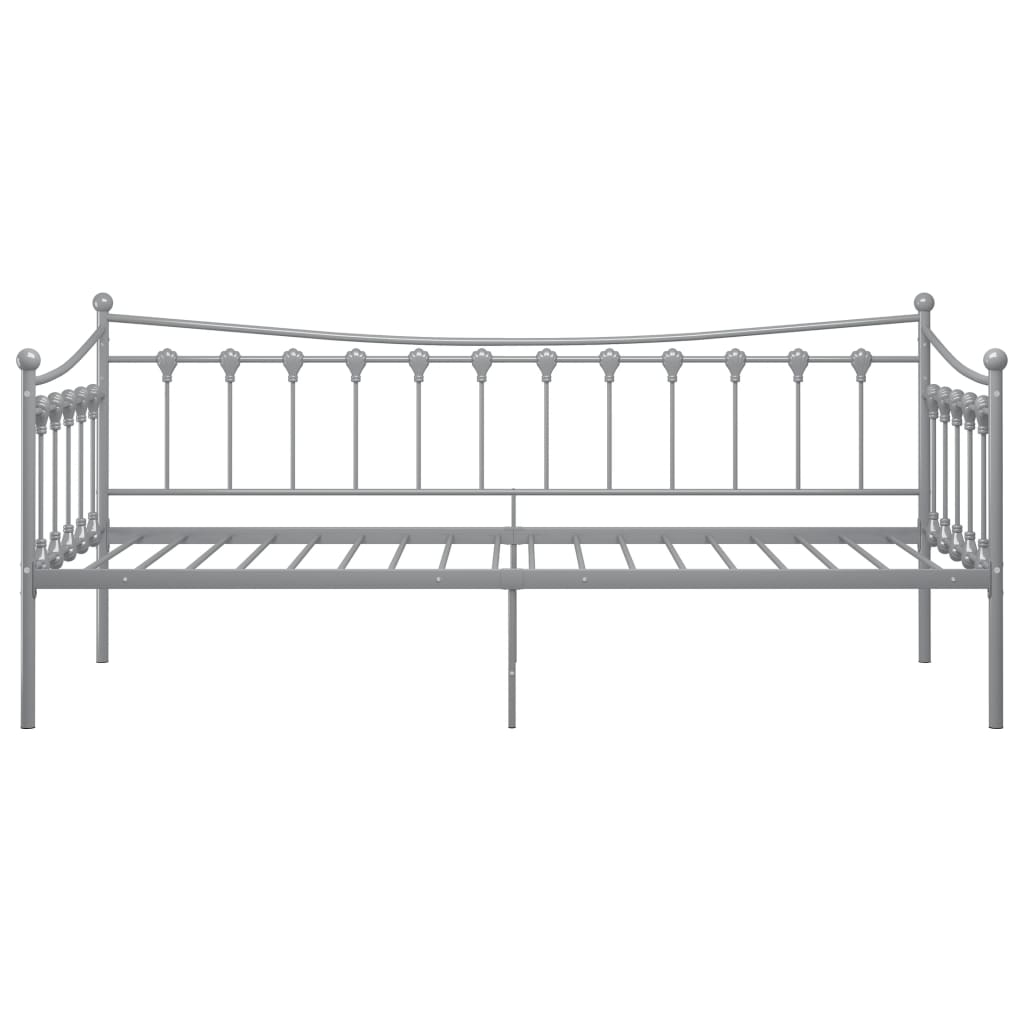sengestel til udtræksseng 90x200 cm metal grå