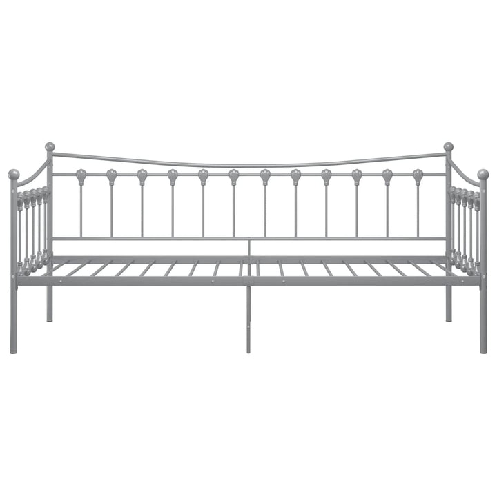 sengestel til udtræksseng 90x200 cm metal grå