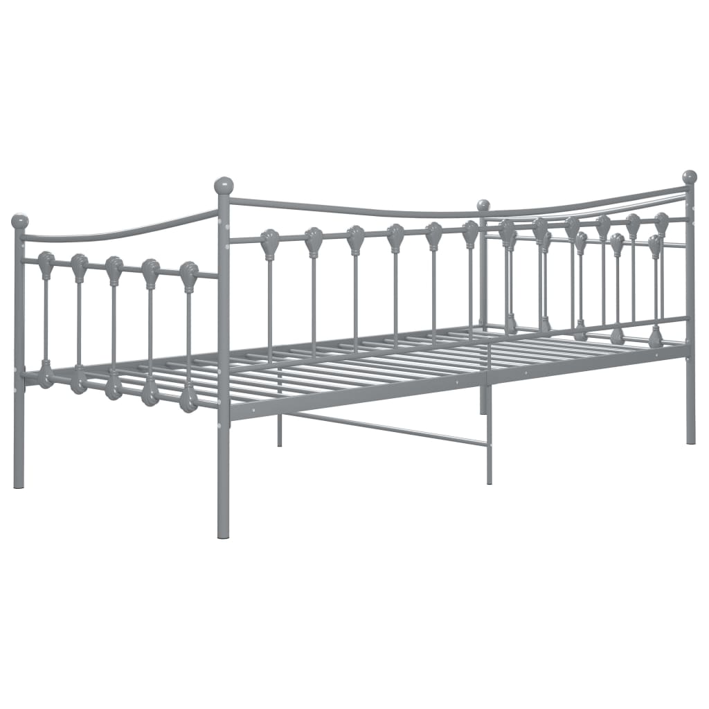 sengestel til udtræksseng 90x200 cm metal grå