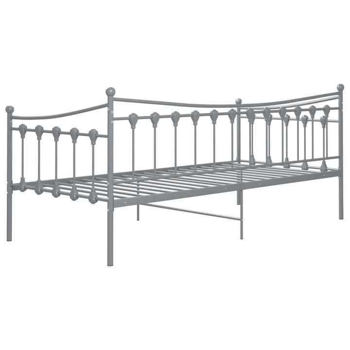 sengestel til udtræksseng 90x200 cm metal grå