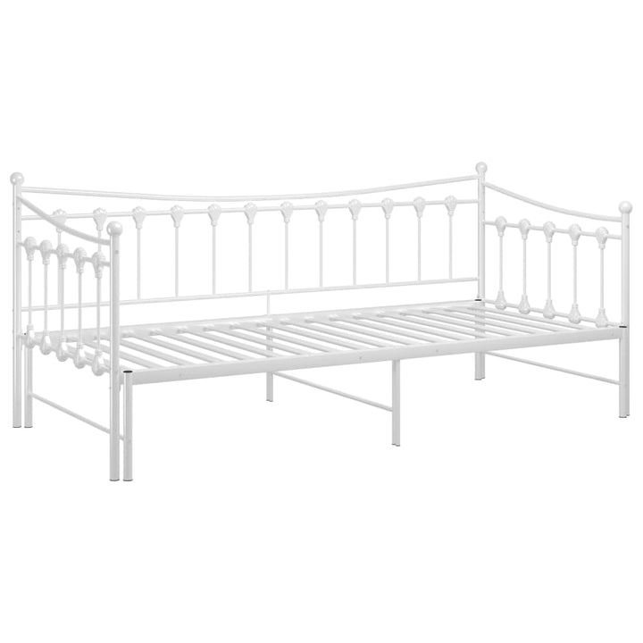 sengestel til udtræksseng 90x200 cm metal hvid