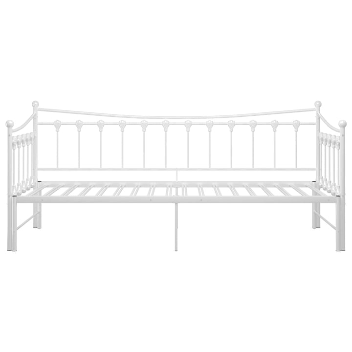 sengestel til udtræksseng 90x200 cm metal hvid