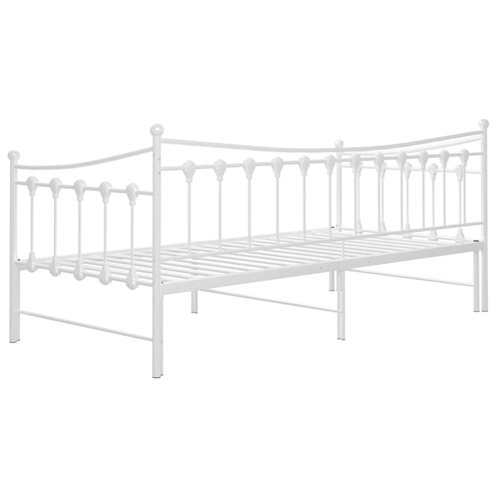 sengestel til udtræksseng 90x200 cm metal hvid