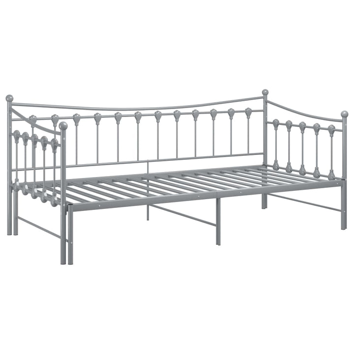 sengestel til udtræksseng 90x200 cm metal grå