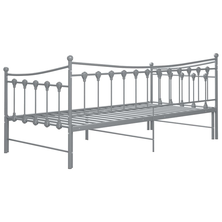 sengestel til udtræksseng 90x200 cm metal grå