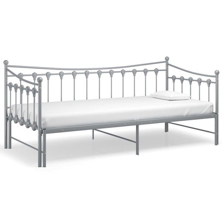 sengestel til udtræksseng 90x200 cm metal grå