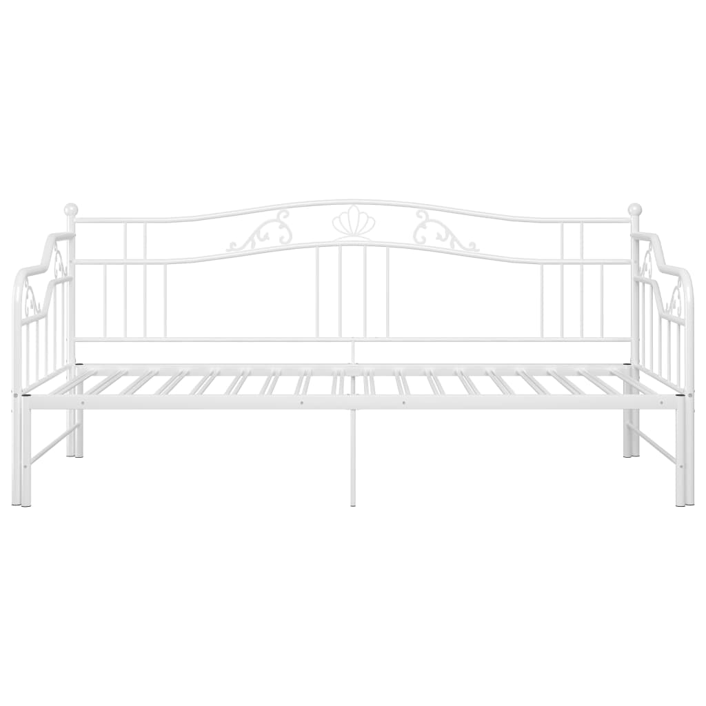 sengestel til udtræksseng 90x200 cm metal hvid